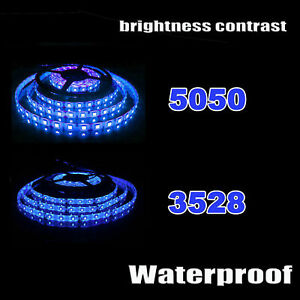 5M 300 LED Strip Lights 3528 5050 SMD RGB Ribbon Tape Roll Waterproof DC 12V 