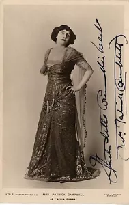 More details for mrs patrick campbell signed photograph - theatre &amp; stage actress - preprint