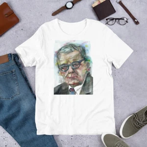 Camiseta UNISEX - DMITRI SHOSTAKOVICH retrato acuarela - camiseta camisa ropa - Imagen 1 de 6