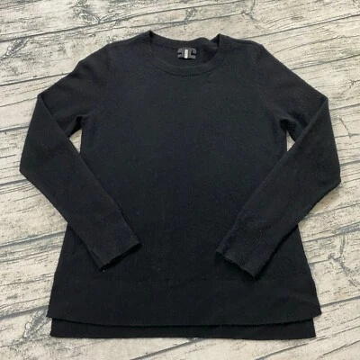 Halogen Sweater Womens M Black 100% Cashmere Pullover Long Sleeve Knit - Image 1 of 4