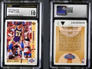 1991-92 Upper Deck #34 Magic Johnson/Michael Jordan CSG 10 GEM MINT! - Bild 1 von 1