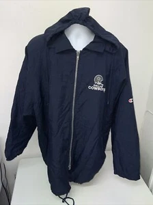 Vintage NFL Dallas Cowboys Champion Jacket/Coat in Blue/ Size Large - Picture 1 of 7