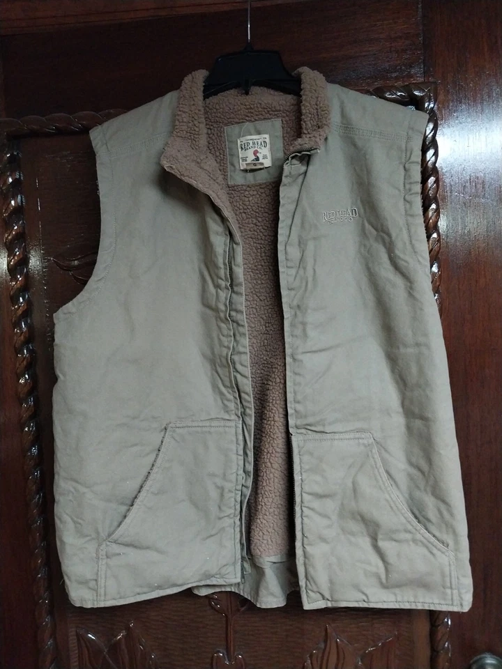 Red Head Brand Co. Mens Khaki Duck Hunting Vest Sz Large - Image 1 of 4