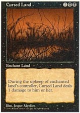 MTG magic cards 2x x2 Light Play, English Cursed Land 5th Edition