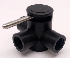 Válvula elíptica Evsco 1/4", 2 posiciones 3 vías, clasificación de presión: 100 psi - Imagen 1 de 5