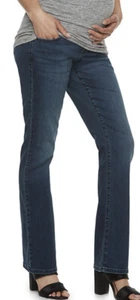 Women’s a:glow Maternity Full Belly Panel Slim Bootcut Jeans Size 6 NWT - Picture 1 of 5