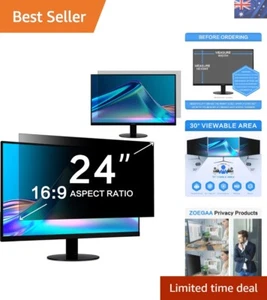24" Widescreen Computer Privacy Screen - Anti-Glare & Blue Light Protection - Picture 1 of 9
