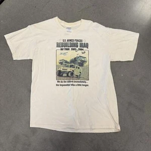 Camiseta De Colección Fuerzas Armadas de los Estados Unidos Reconstruyendo Irak - Gira OIF 2003-2004 Para Hombres L - Imagen 1 de 6
