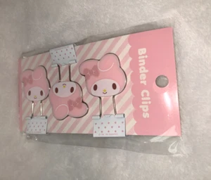 Neu Sanrio Japan My Melody Bunny rosa & weiß Ordner Clips 3er Pack - Bild 1 von 11
