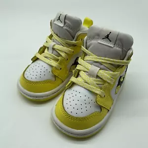 Nike Air Jordan 1 Mid TD ""Rosa Parche-Amarillo Dinámico"" AV5172-700 Niños Talla 4C - Imagen 1 de 11