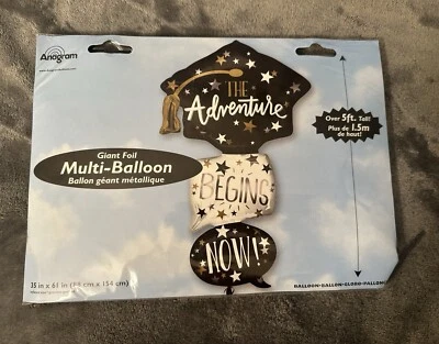 Globos de Graduación Decoraciones de Fiesta Lámina Gigante Aprox 5 Pies Escuela Colegio A Foto 1 de 4