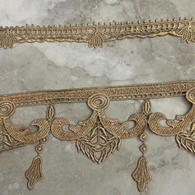 15Yards Water-soluble Embroidery Lace Trim Ribbon for Curtain Sofa Cover Cushion - Image 1 of 4