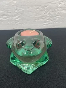 Indiana Glass Frog Votive Candle Holder Paperweight Figurine Spanish Green VTG - Picture 1 of 6