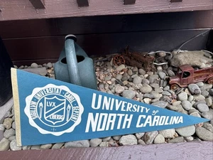 VINTAGE University of North Carolina Tar Heels Pennant! 30x12 - Picture 1 of 6