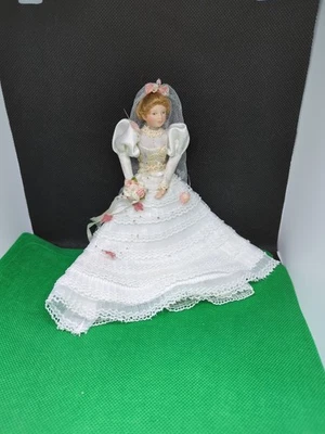 Muñecas miniatura para casa de muñecas muñeca novia escala 1 pulgada Foto 1 de 4