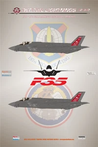 Bullseye 1/48 Decals 48-042 F-35A Lightning II - Red Tail Lightnings for Tamiya - Picture 1 of 2