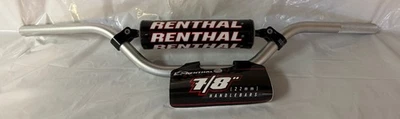 Renthal 7/8" Mini Handlebars Silver Kawasaki KX80/85/100 780-01-SI-03-219 - Image 1 of 3
