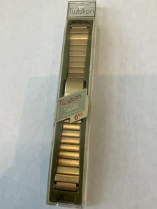 SPEIDEL Twist-on GoldTone Watch Band. Vintage. Stainless Steel. NEW. - Picture 1 of 6