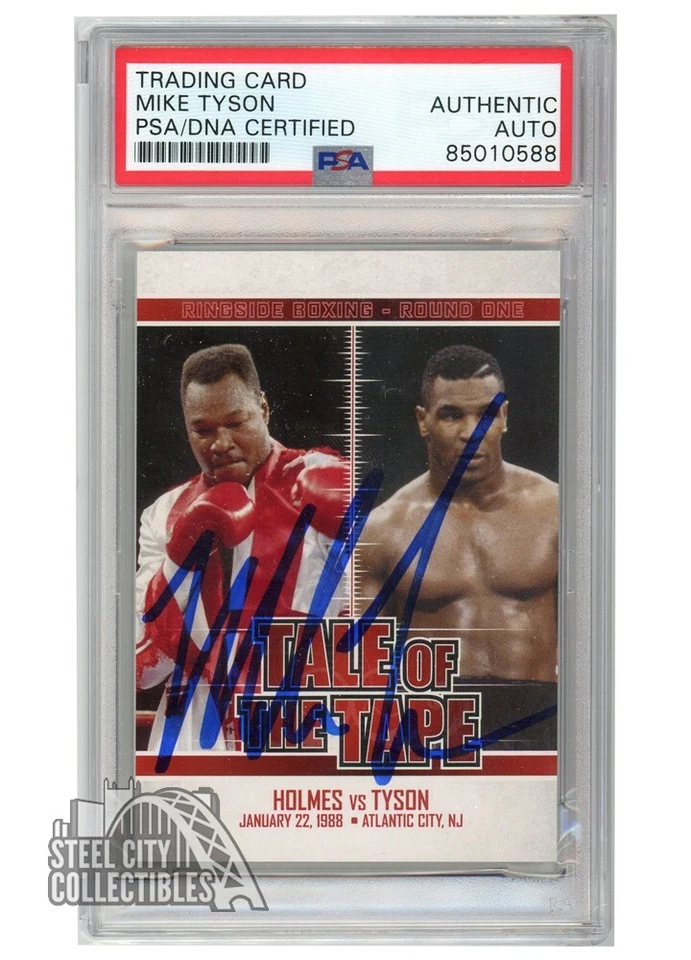 Tarjeta autógrafa roja Mike Tyson 2010 Sport Kings Tale of the Tape PSA/DNA Foto 1 de 1
