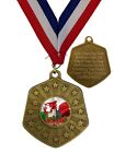 Cardiff Wales 66mm Abril Gold Medal Engraved