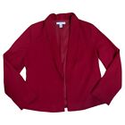 NEW CHICO’S Woman’s Blazer Jacket No Closure Red sz 1