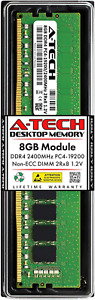 8GB DDR4 2400Mhz DIMM PC4-19200 UDIMM Non-Ecc 2Rx8 1.2V CL17 288-Pin Desktop Com