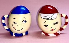 Vintage MR & MRS Egg Head Shaker with Cups by F&F Mold Die Works
