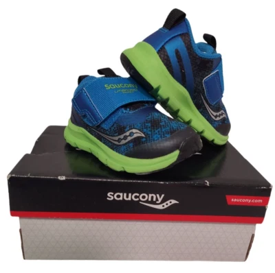 Tênis Saucony Baby Boy Liteform tamanho 5 criança azul e verde atlético tamanho 5XW - Imagem 1 de 4