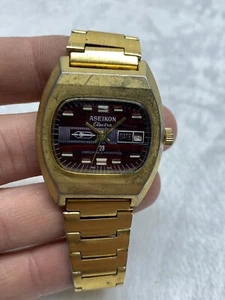 Reloj Hombre Aseikon Electra Oro Vintage. Reloj piezas no funcionan - Imagen 1 de 7
