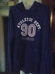 Damen Top Gr. XL (16) dunkelblau, weicher L/Ärmel Hoodie von Athletic Dept. Neu - Bild 1 von 5