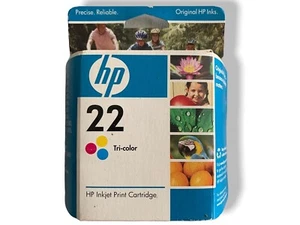 HP Genuine 22 Tri-Color Ink Cartridge Brand New Sealed Expired - Picture 1 of 1