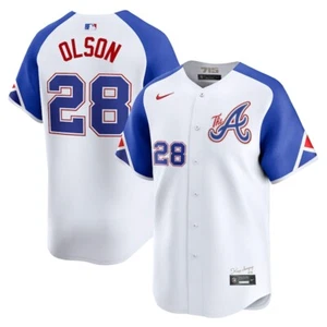 Atlanta Braves Matt Olson #28 Nike White 2025 City Connect MLB Limited Jersey - Picture 1 of 3