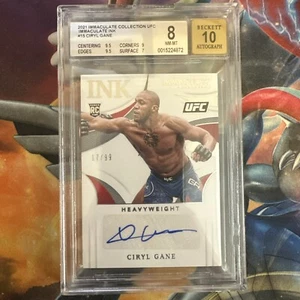 2021 Immaculate Collection Ink Cryl Gane ROOKIE AUTO UFC PANINI Graded Beckett - Picture 1 of 6