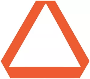 ORANGE CAUTION TRIANGLE DECAL FOR VEHICLES - Bild 1 von 1