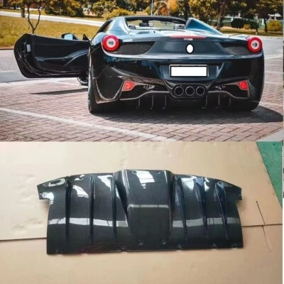 Labios difusores de parachoques trasero de fibra de carbono para Ferrari 458 Spider Italia Foto 1 de 4
