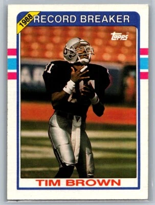 1988 Topps Tim Brown Los Angeles Raiders #2 - Image 1 of 2