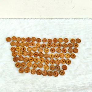 1930s Vintage Wooden Traditional Button Set 79 Pcs Decorative Collectible BTN52 - Picture 1 of 8