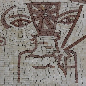 Mosaic Marble Old Egyptians INSERT Design Art 12x12 Inches - Picture 1 of 1