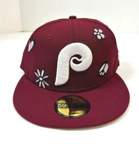 Philadelphia Phillies MLB Sunlight Pop Cooperstown NE Fitted Hat~Maroon - Picture 1 of 5