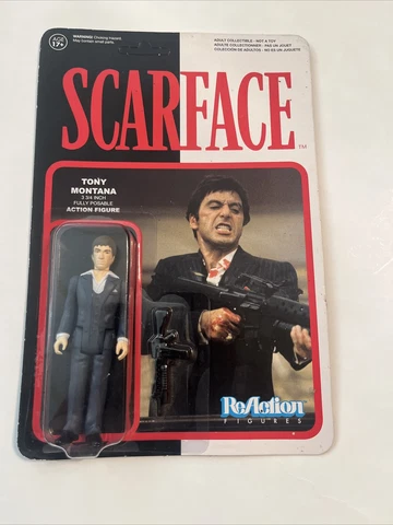 Funko ReAction Scarface Tony Montana 3" Action Figure New in Box Cover