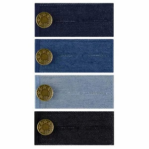 4 Pieces Denim Waist Extenders Button for Pants Jeans Trousers Skirt Adjustab... - Picture 1 of 7