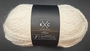 Knit & Crochet Luxe Craft Alpaca Yarn 170g/6oz 130yds/118m White Super Bulky#6 - Picture 1 of 5