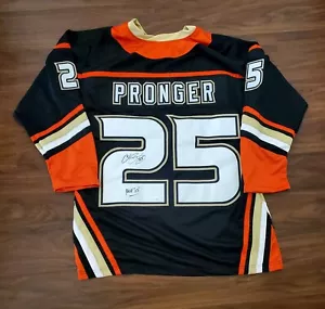 Chris Pronger signed handsigniert Anaheim Ducks Hockey Trikot JSA Gr. XL HOF 15 - Bild 1 von 3
