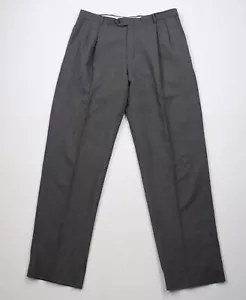 Vtg 90s Streetwear Mens 36x34 Wool Blend Wide Leg Chino Pants Houndstooth USA - Picture 1 of 16