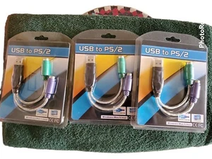 3 Generic SBT-PS2U USB to PS/2 Adapter NIP - Picture 1 of 1