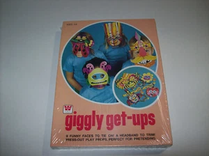 Vintage Whitman #4319 Giggly Get-Ups DIY Craft Kit Kids Funny Masks 1976 - Picture 1 of 6