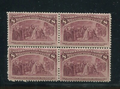 1890 United States Postage Stamps #236 Mint Never Hinged F/VF OG Block of 4 - Image 1 of 2