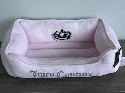 Cama Juicy Couture Terciopelo Rosa Mascota 24x14x8 ¡NUEVA! Foto 1 de 4