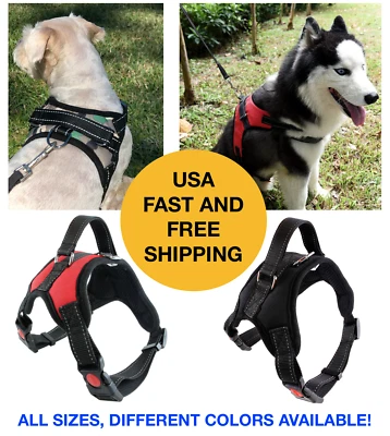 No Pull Dog Pet Harness Adjustable Control Vest Dogs Reflective XS S M Large XL - Image 1 of 4