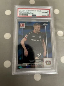 Florian Wirtz - Topps Chrome Sapphire Bundesliga 2020/21 Rookie Card RC - PSA 10 - Picture 1 of 4